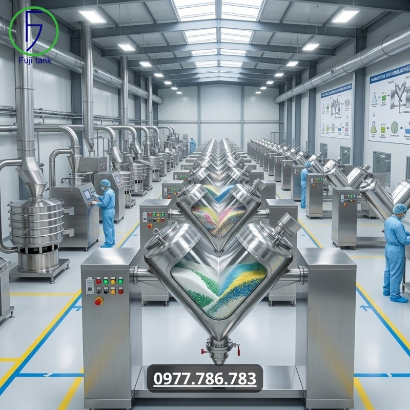 Máy trộn chữ V 50kg