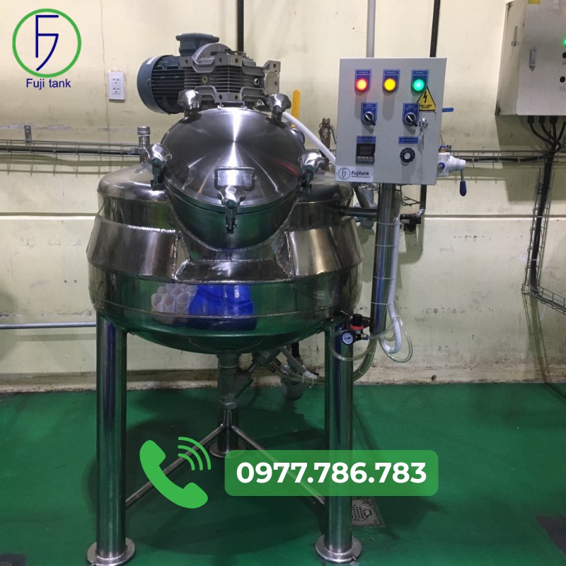 nồi nấu gia nhiệt có cánh khuấy mini